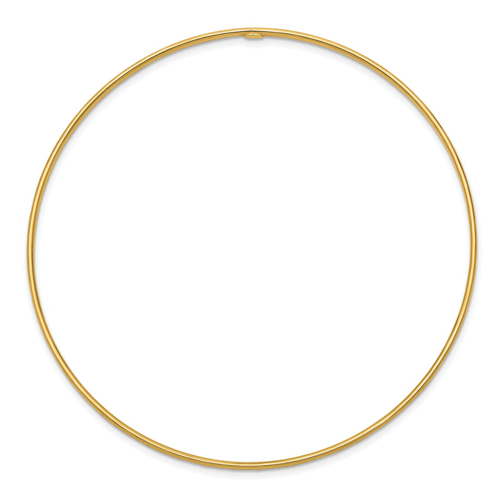 14k Yellow Gold Diamond Cut Bangle Bracelet