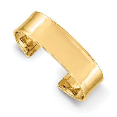 14k Yellow Gold 19 MM Wide Polished Cuff Bangle at $ 1858.63 only from Jewelryshopping.com