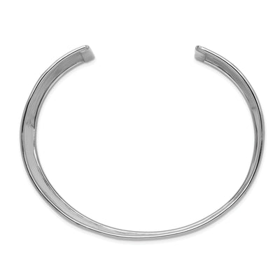 14k White Gold 37MM Hammered Polished Bangle at $ 4488.82 only from Jewelryshopping.com