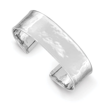 14k White Gold Lightly Hammered Bangle at $ 1947.33 only from Jewelryshopping.com