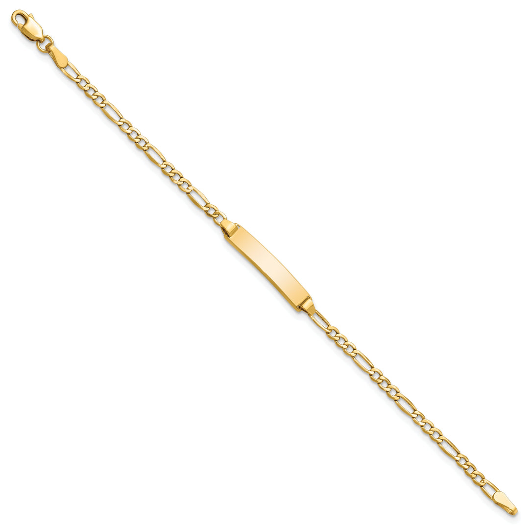 14K Yellow Gold Childrens Figaro ID Bracelet