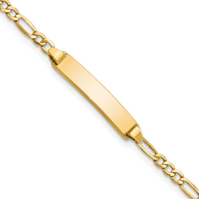 14K Yellow Gold Childrens Figaro ID Bracelet at $ 150.21 only from Jewelryshopping.com
