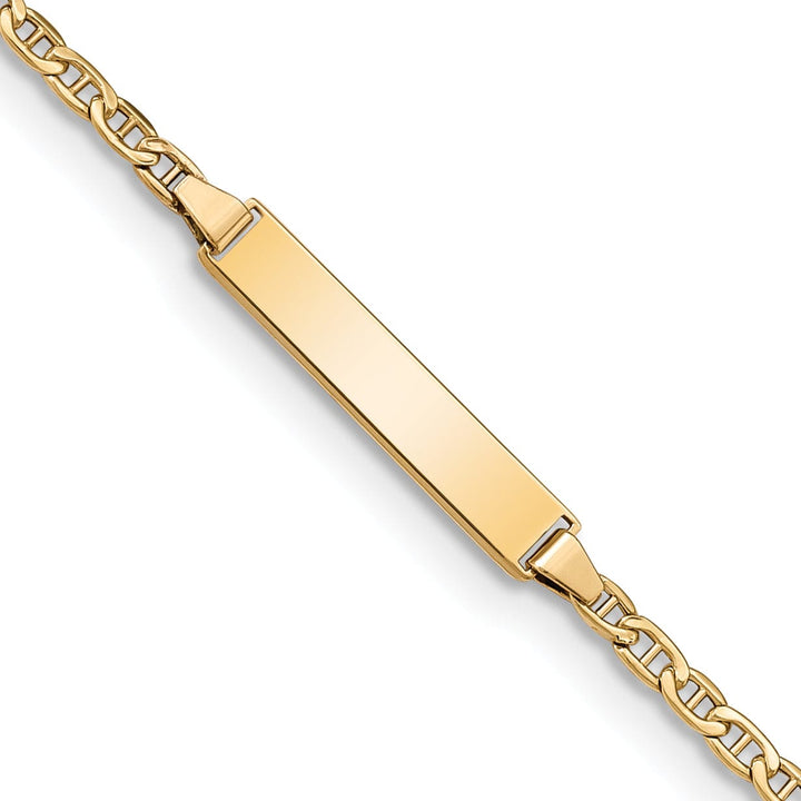 14K Yellow Gold Childrens Anchor ID Bracelet