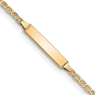 14K Yellow Gold Childrens Anchor ID Bracelet at $ 161.13 only from Jewelryshopping.com