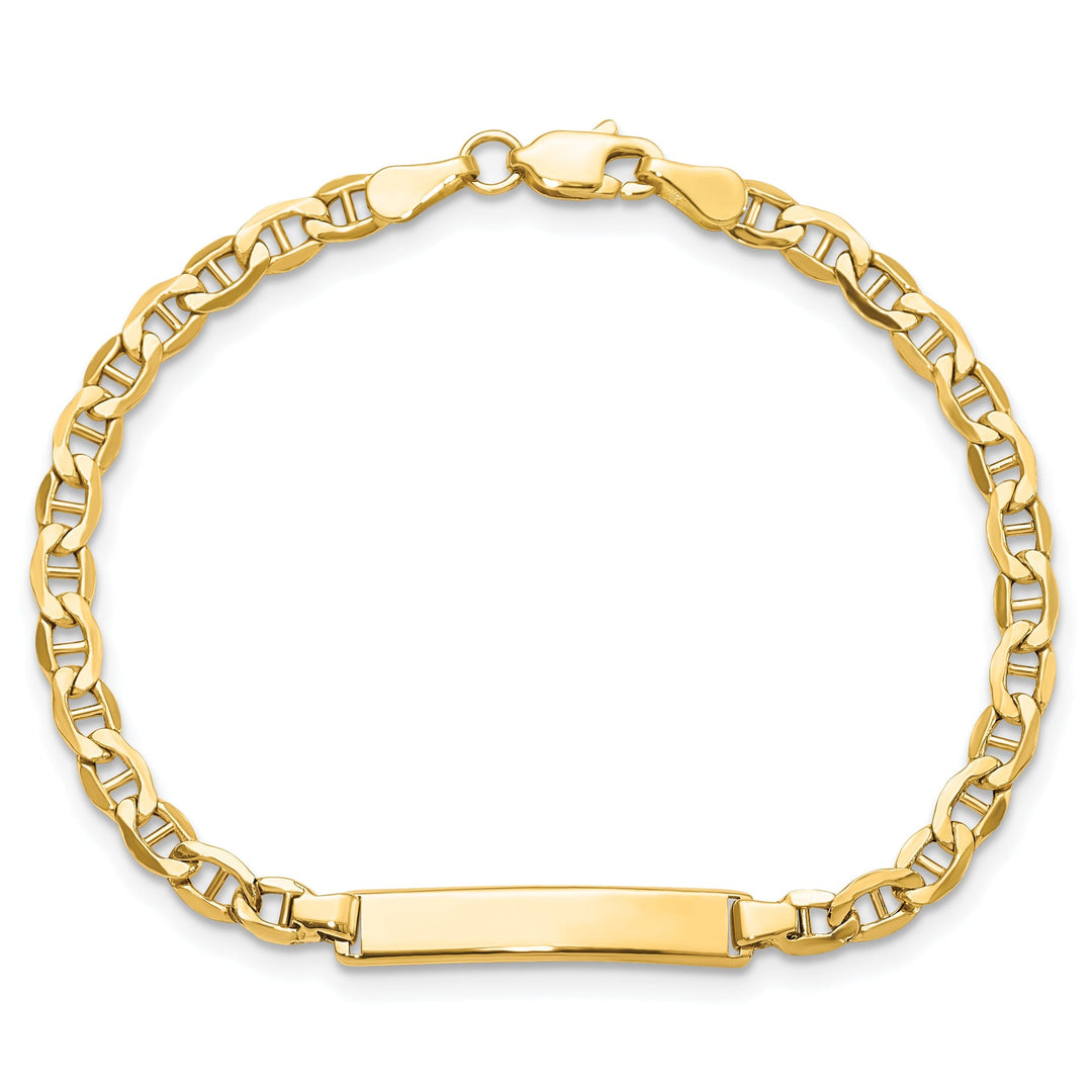 14K Yellow Gold Childrens Anchor ID Bracelet