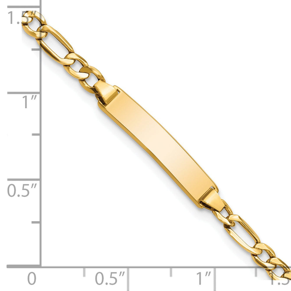 14K Yellow Gold Childrens Figaro ID Bracelet