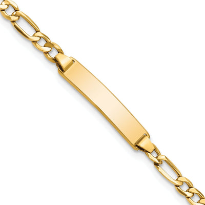 14K Yellow Gold Childrens Figaro ID Bracelet at $ 196.01 only from Jewelryshopping.com