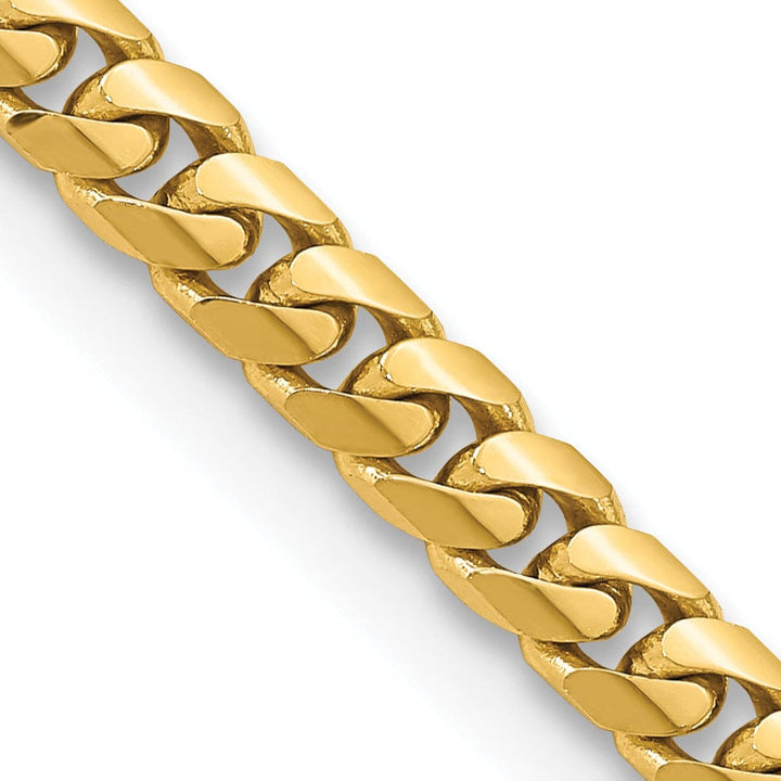 14k Yellow Gold 5.00-mm Domed Curb Link Chain