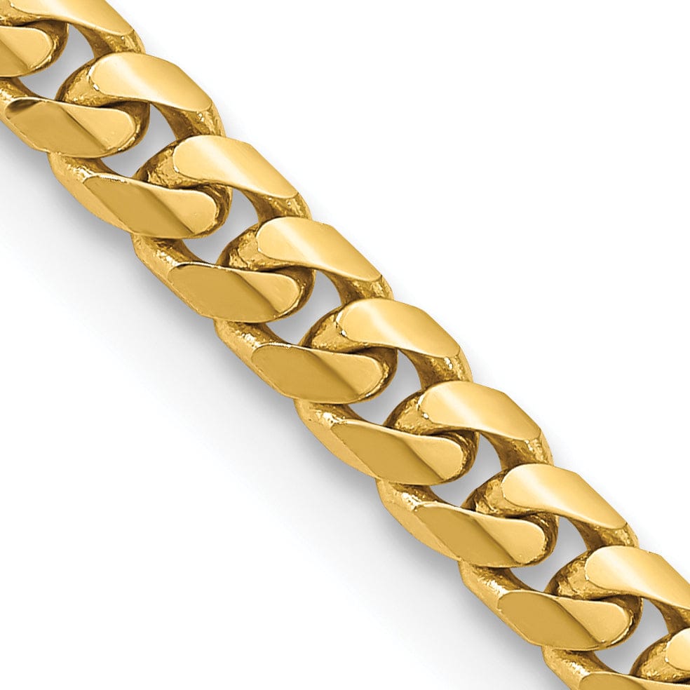 14k Yellow Gold 5.50-mm Domed Curb Link Chain