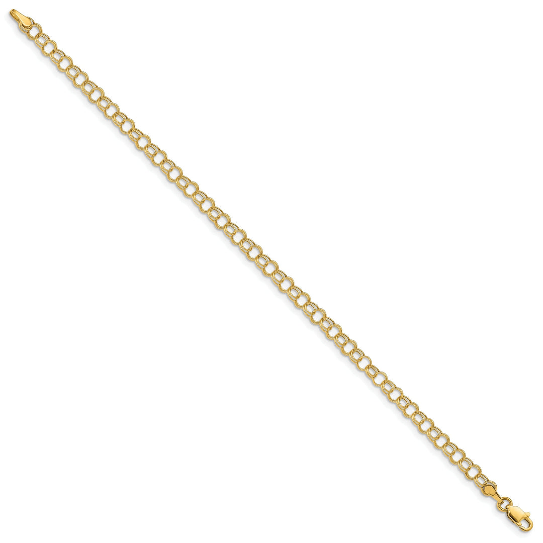 14k Yellow Gold Charm Bracelet, 4-mm, 7-inch, Semi-Solid Link Design