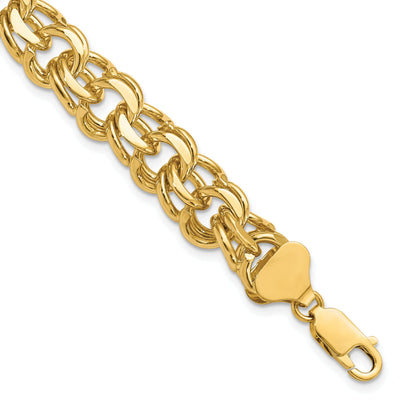 14k Yellow Gold Double Link Charm Bracelet at $ 2920.76 only from Jewelryshopping.com