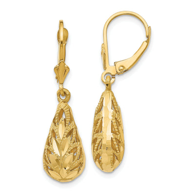 14k Yellow Gold Polished D.C Dangle Earrings at $ 435.32 only from Jewelryshopping.com