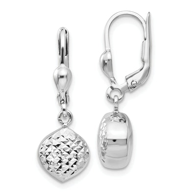14k White Gold Polished D.C Dangle Earrings at $ 246.53 only from Jewelryshopping.com
