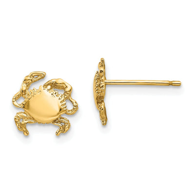 14k Yellow Gold Crab Earrings at $ 108.17 only from Jewelryshopping.com