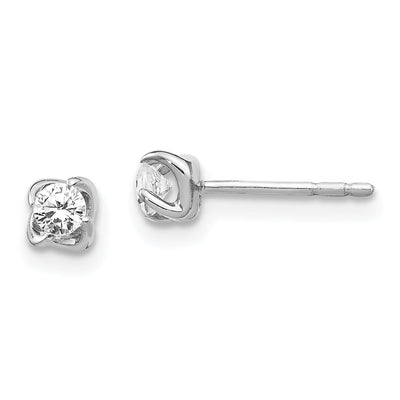 Timeless 14k White Gold Diamond Post Earrings for Women