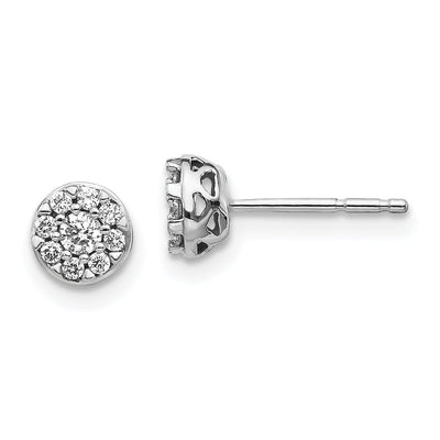 Shop 14k White Gold Diamond Cluster Post Earrings