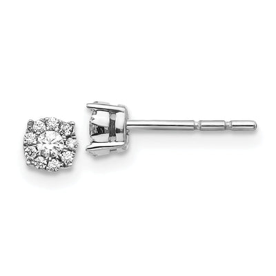 Shop 14k White Gold Diamond Cluster Post Earrings