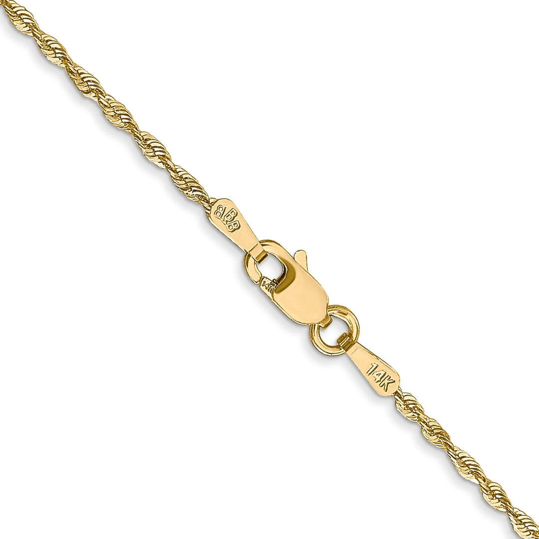 14k Yellow Gold 1.50mm D.C ExtraLight Rope Chain