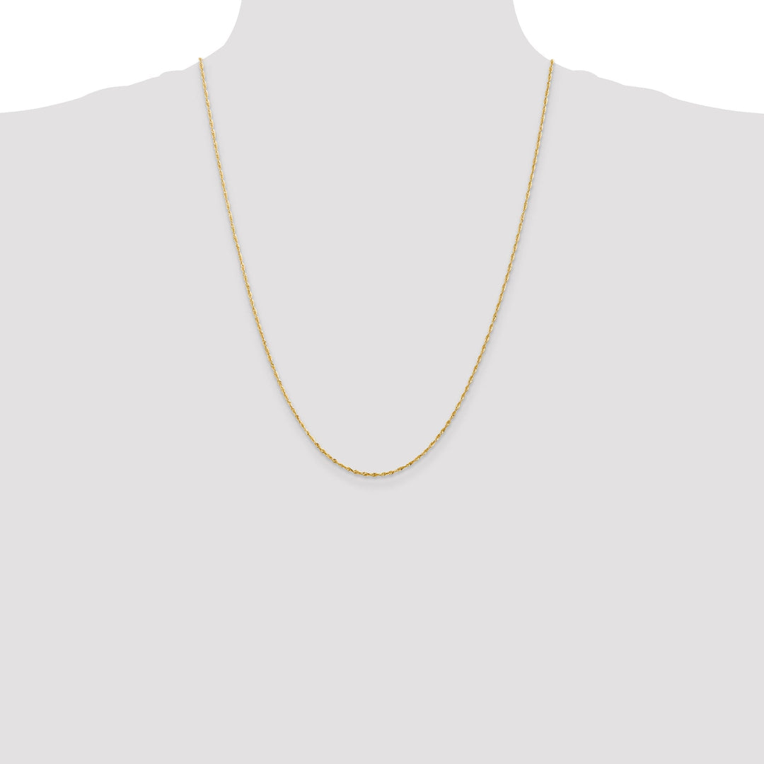 14k Yellow Gold 1.50mm D.C ExtraLight Rope Chain