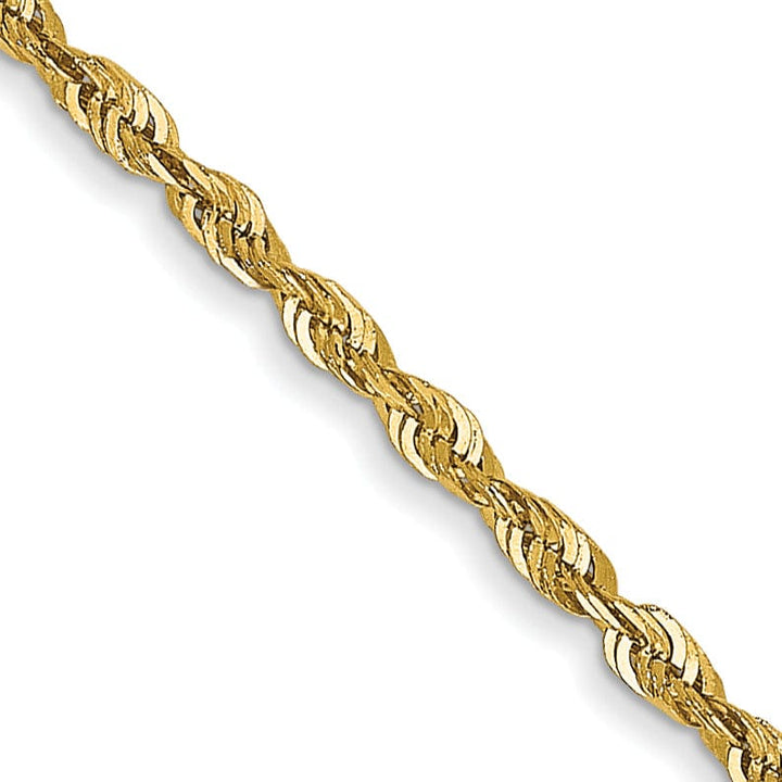 14k Yellow Gold 1.50mm D.C ExtraLight Rope Chain