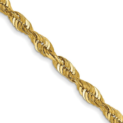 14k Yellow Gold 2.50mm DC ExtraLight Rope Chain at $ 223.27 only from Jewelryshopping.com