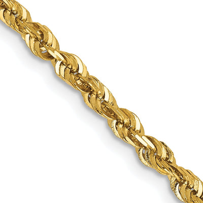 14k Yellow Gold 2.82mm DC ExtraLight Rope Chain at $ 299.96 only from Jewelryshopping.com