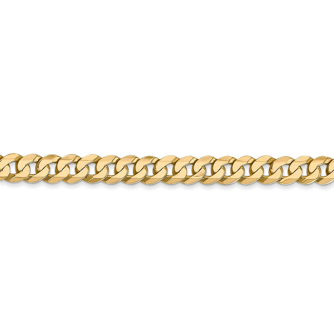 14k Yellow Gold 4.60mm Flat Beveled Curb Chain