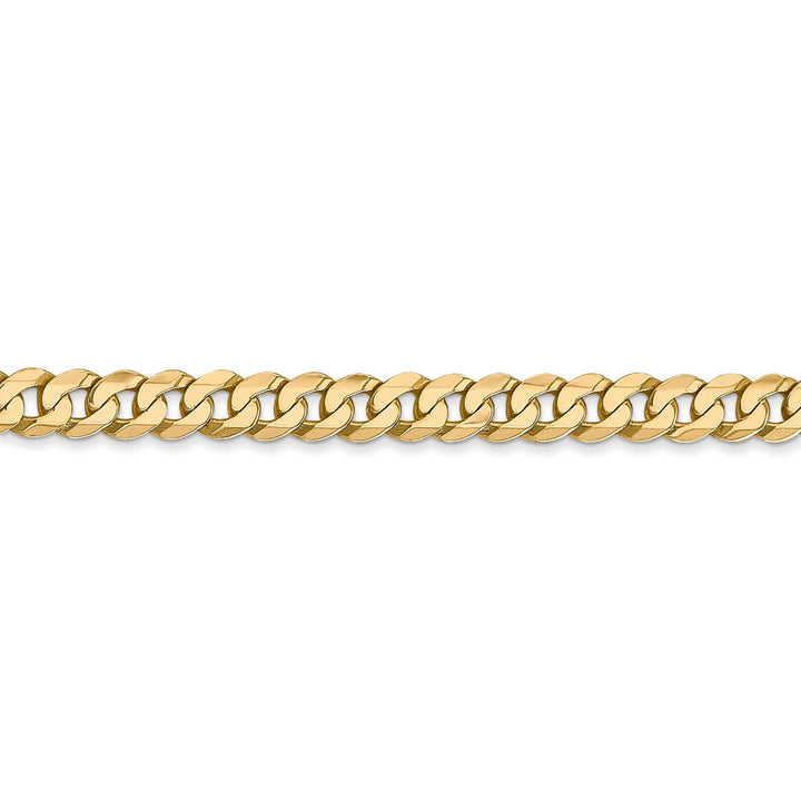 14k Yellow Gold 4.60mm Flat Beveled Curb Chain