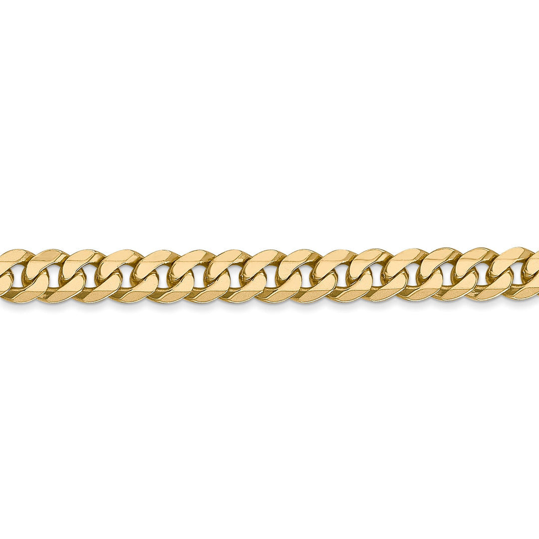 14k Yellow Gold 5.75mm Flat Beveled Curb Chain