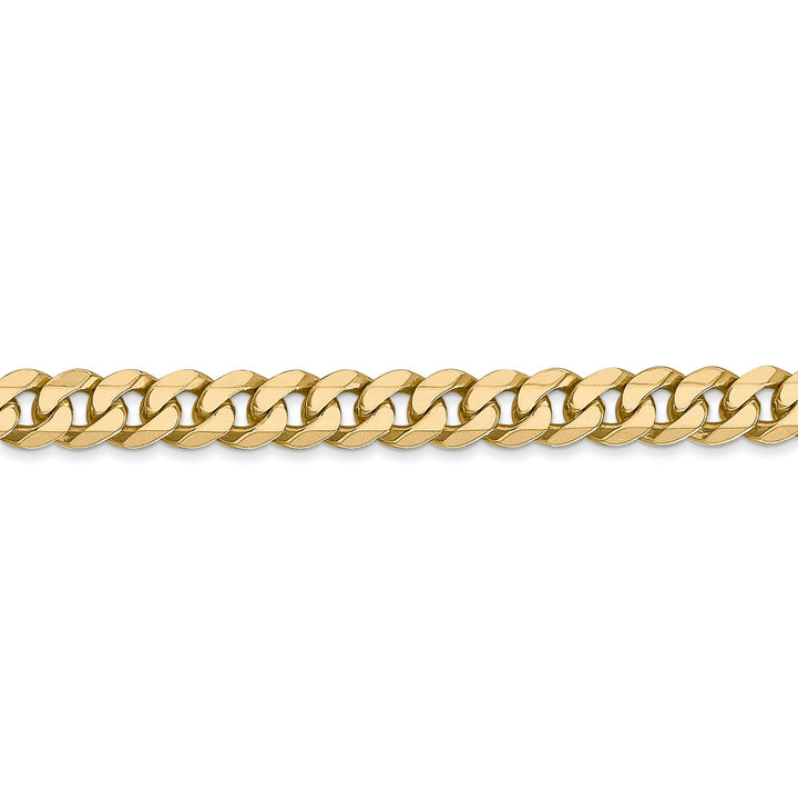 14k Yellow Gold 5.75mm Flat Beveled Curb Chain