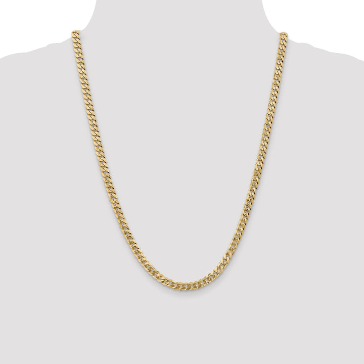 14k Yellow Gold 5.75mm Flat Beveled Curb Chain