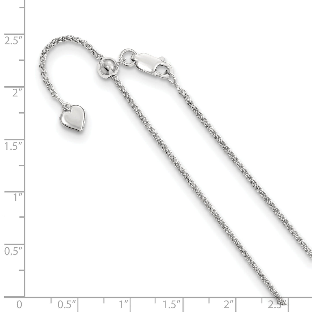 Sterling Silver 1.45 mm Adjustable Spiga Chain