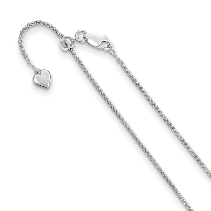 Sterling Silver 1.45 mm Adjustable Spiga Chain
