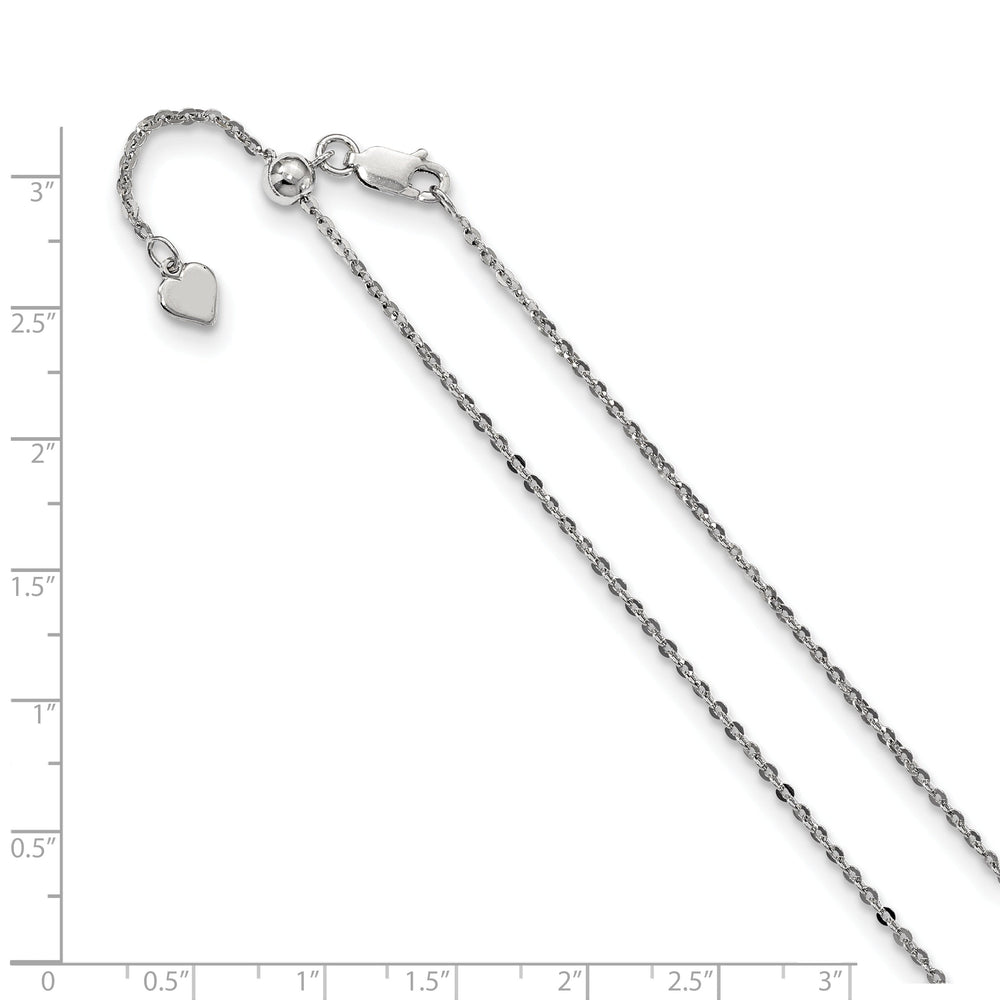 Sterling Silver 1.75 mm Adjustable Cable Chain
