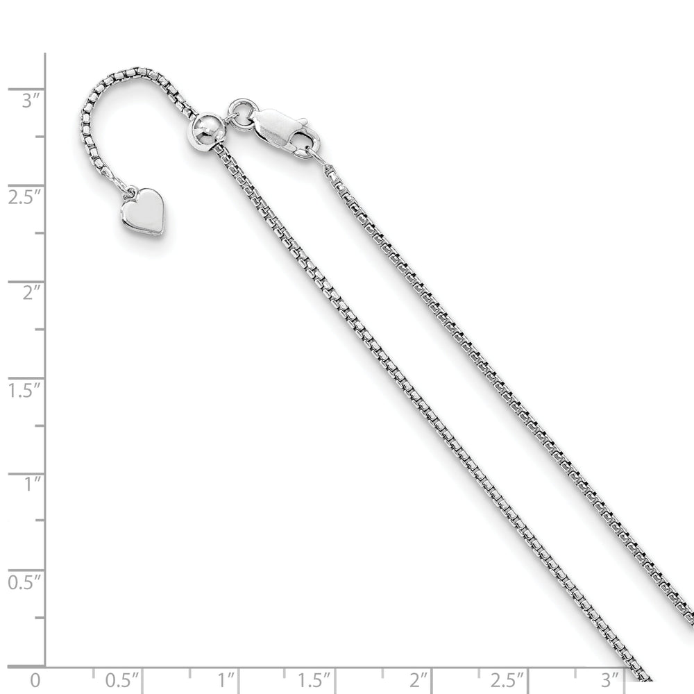 Silver 1.5 mm Adjustable Round Box Chain