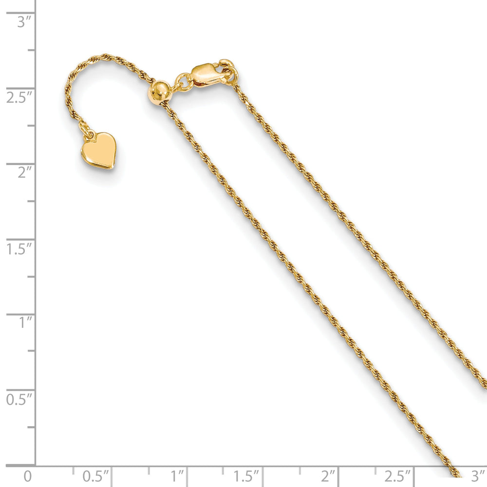 Silver 1.2 mm Wide Gold-plated Adjustable Rope Chain