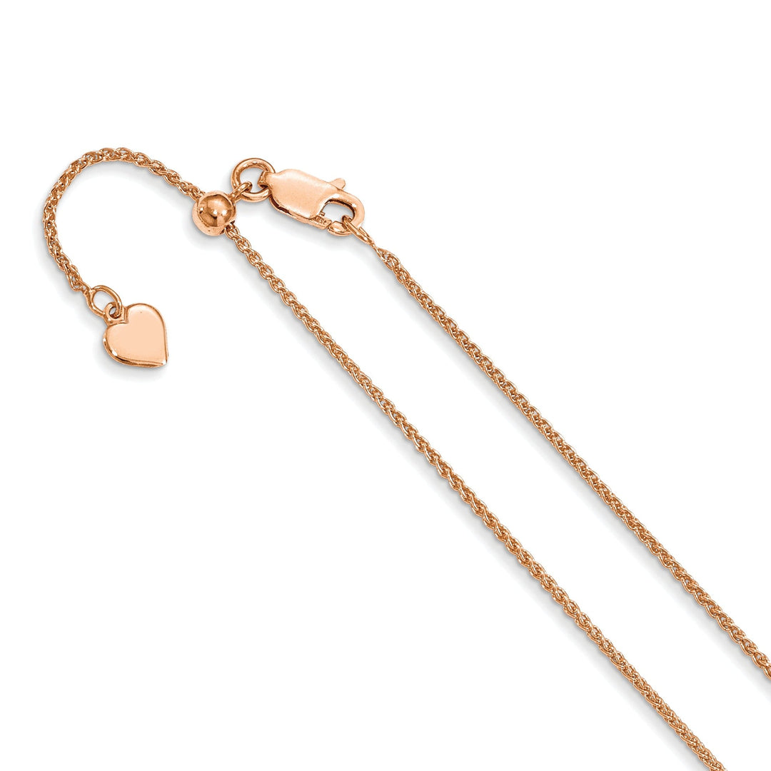 Silver Rose Gold-plated Adjustable Wheat Chain