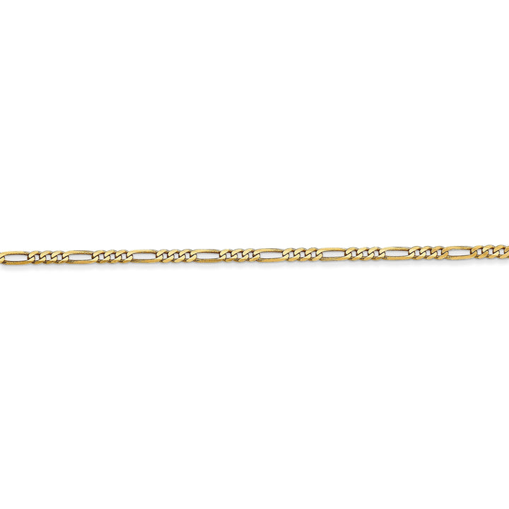 14k Yellow Gold 1.80-mm Flat Solid Figaro Chain