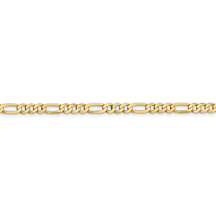 14k Yellow Gold 4.75-mm Flat Solid Figaro Chain