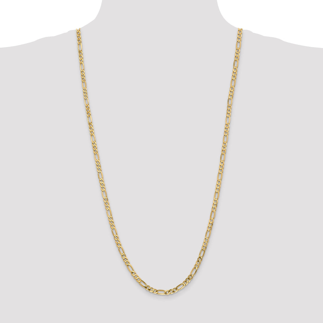 14k Yellow Gold 4.75-mm Flat Solid Figaro Chain