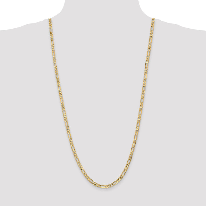 14k Yellow Gold 4.75-mm Flat Solid Figaro Chain