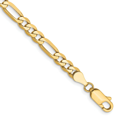 14k Yellow Gold 4.75-mm Flat Solid Figaro Chain at $ 486.52 only from Jewelryshopping.com