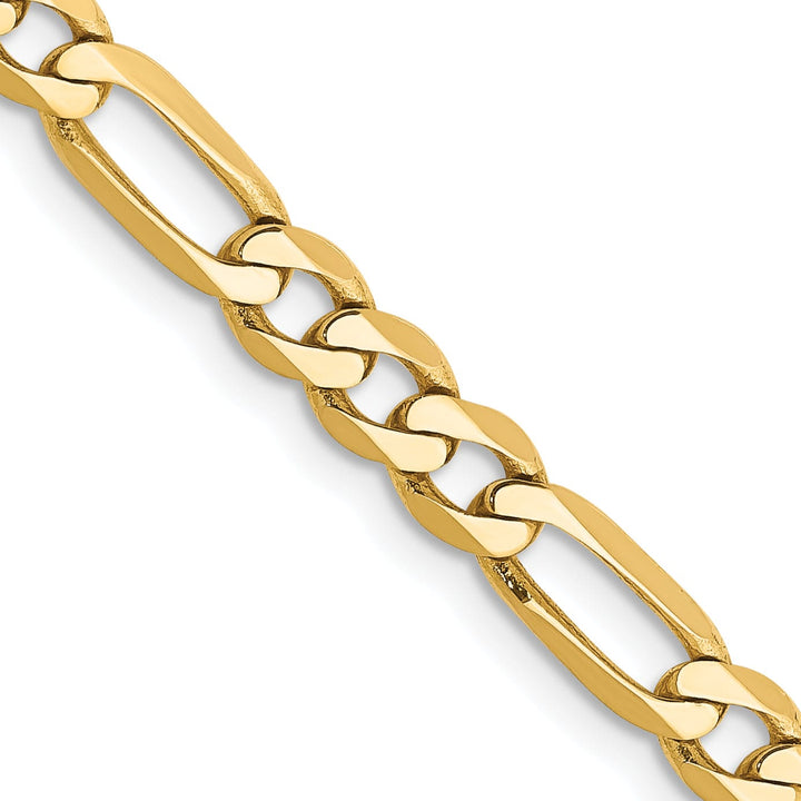 14k Yellow Gold 4.75-mm Flat Solid Figaro Chain