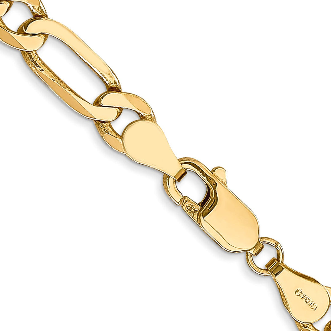 14k Yellow Gold 5.25-mm Flat Solid Figaro Chain