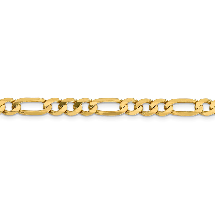 14k Yellow Gold 6.25-mm Flat Solid Figaro Chain