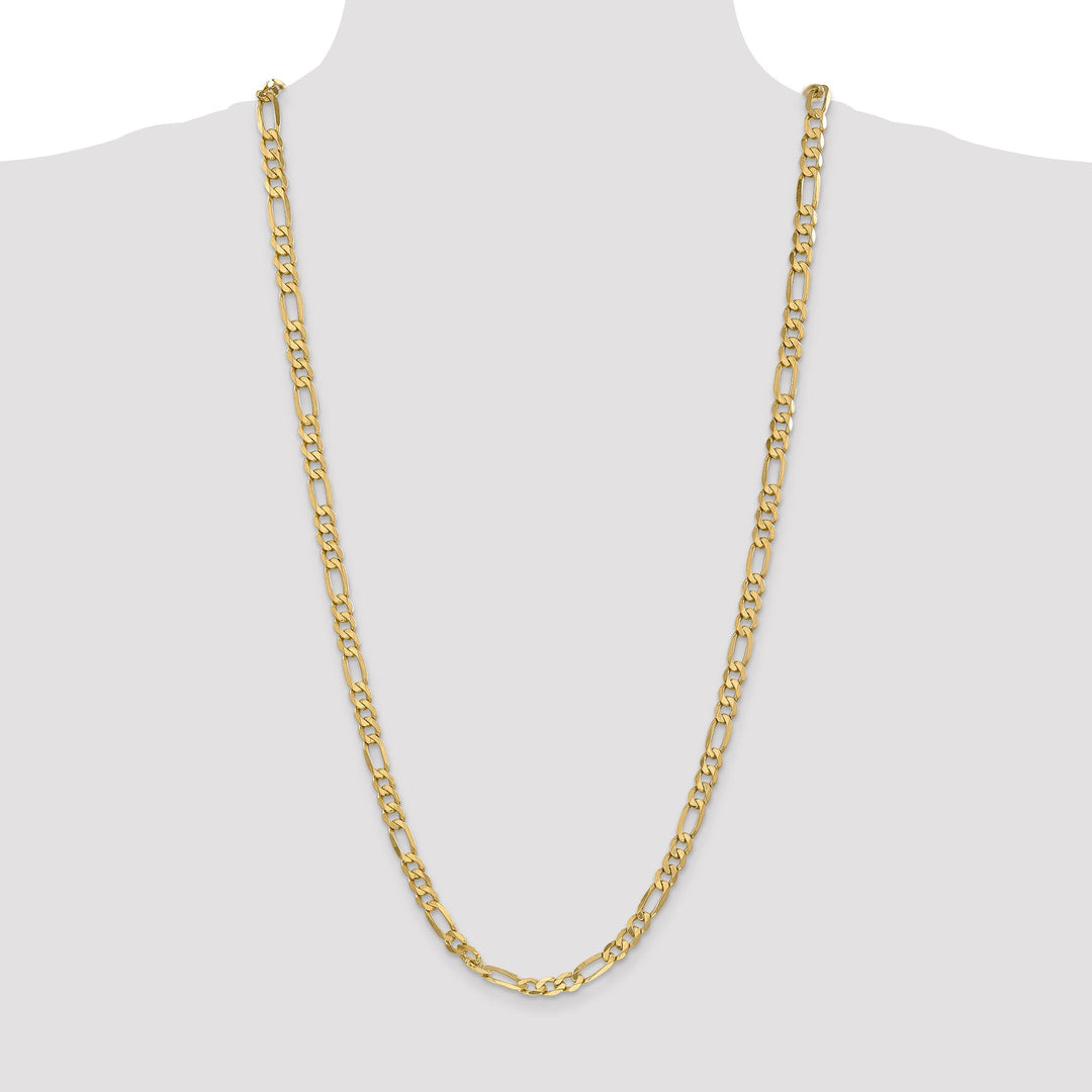 14k Yellow Gold 6.25-mm Flat Solid Figaro Chain