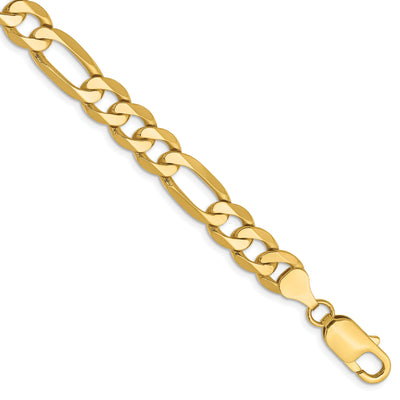 14k Yellow Gold 7.50-mm Flat Solid Figaro Chain at $ 1423.75 only from Jewelryshopping.com