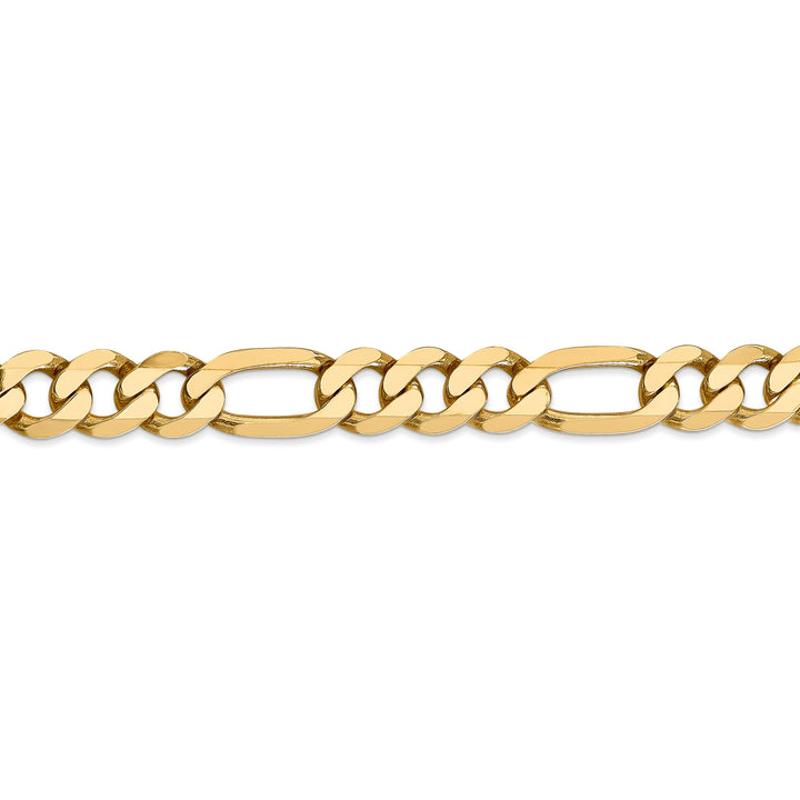 14k Yellow Gold 8.75-mm Flat Solid Figaro Chain