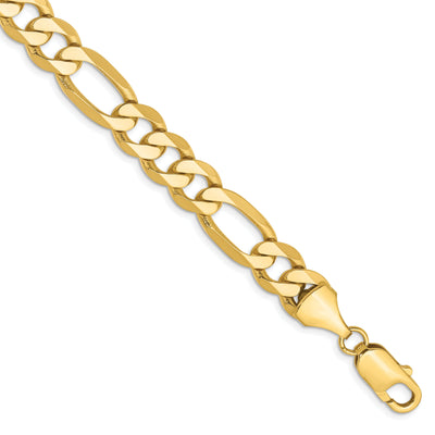 14k Yellow Gold 8.75-mm Flat Solid Figaro Chain at $ 1800.1 only from Jewelryshopping.com