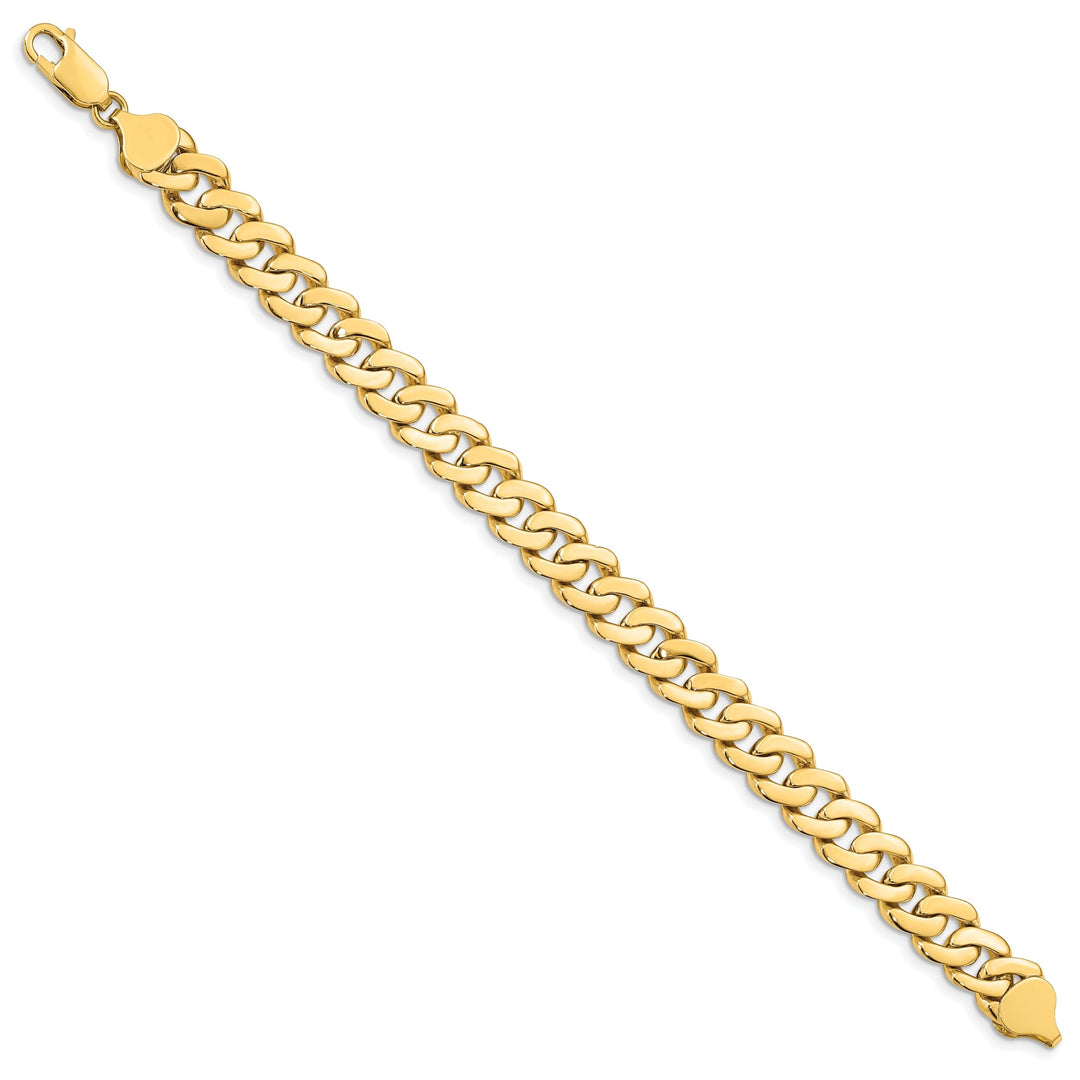 14k Yellow Gold 8.50-mm Fancy Curb Link Chain